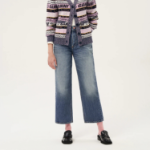 GANNI Rigid Denim Misy Cropped - Mid Blue Vintage