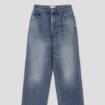 GANNI Rigid Denim Misy Cropped - Mid Blue Vintage