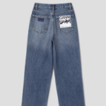 GANNI Rigid Denim Misy Cropped - Mid Blue Vintage