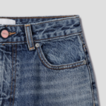 GANNI Rigid Denim Misy Cropped - Mid Blue Vintage