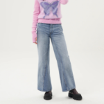 GANNI Rigid Denim Jozey - Light Blue Vintage