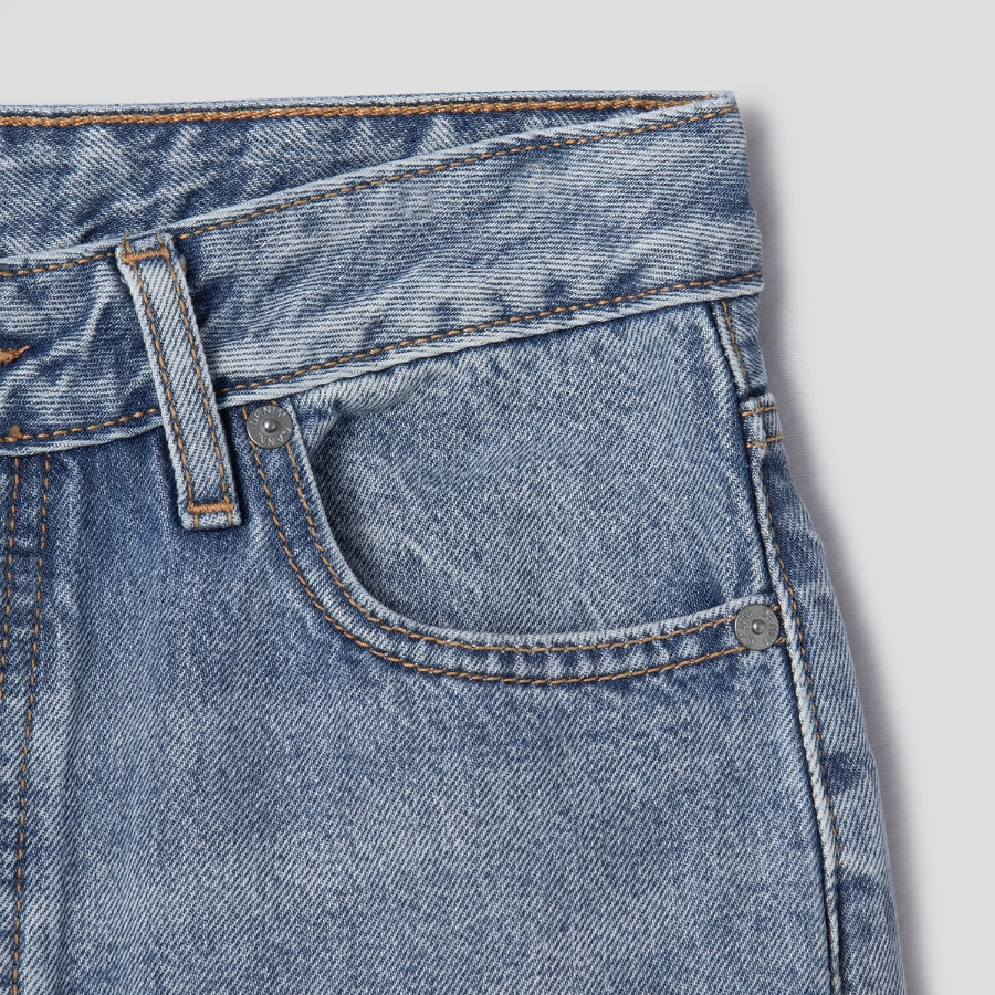 GANNI Rigid Denim Jozey - Light Blue Vintage