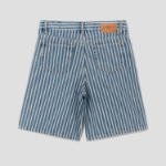 GANNI Light Stripe Denim Shorts – Sky Blue