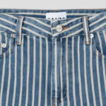 GANNI Light Stripe Denim Shorts – Sky Blue