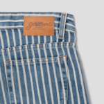 GANNI Light Stripe Denim Shorts – Sky Blue