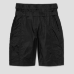 GANNI Duchesse Nylon Pocket Shorts – Black