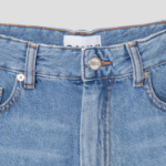 GANNI Broderie Anglaise Denim Shorts – Sky Blue