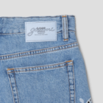 GANNI Broderie Anglaise Denim Shorts – Sky Blue