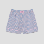 GANNI Yarn Dyed Stripe Elasticated Shorts – Sky Blue