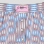 GANNI Yarn Dyed Stripe Elasticated Shorts – Sky Blue