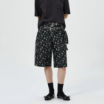 GANNI Floral Jacquard Shorts – Black