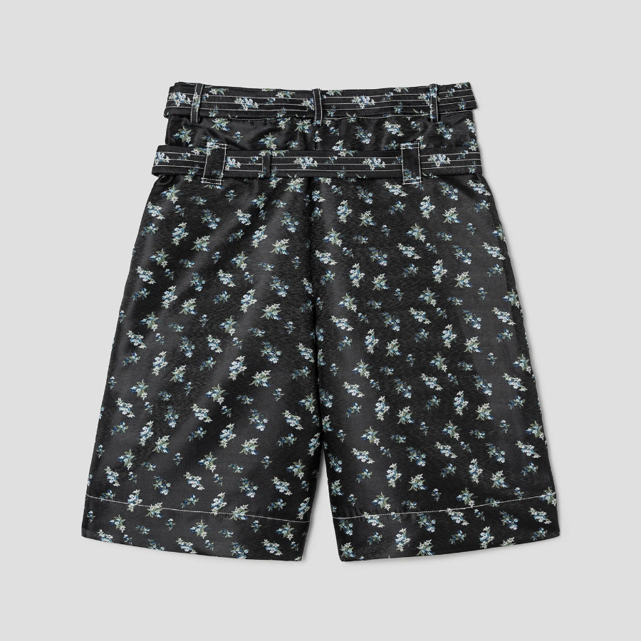 GANNI Floral Jacquard Shorts – Black