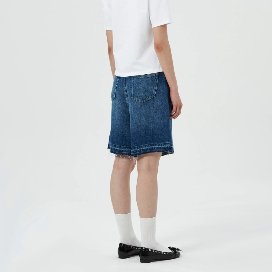 GANNI Light Denim Shorts – Blue