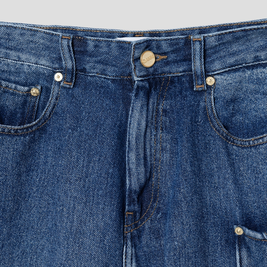 GANNI Light Denim Shorts – Blue