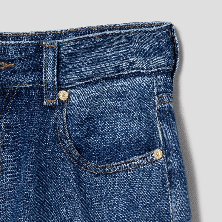 GANNI Light Denim Shorts – Blue