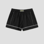 GANNI Cotton Poplin Elasticated Shorts – Black