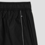 GANNI Cotton Poplin Elasticated Shorts – Black