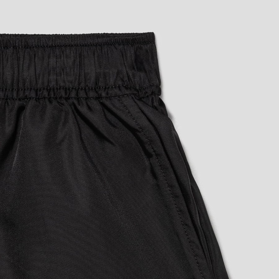 GANNI Duchesse Nylon Shorts – Black