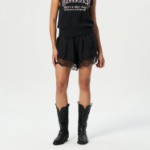 GANNI Viscose Habotai Elasticated Shorts – Black