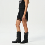 GANNI Viscose Habotai Elasticated Shorts – Black