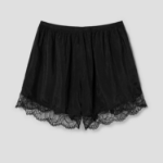GANNI Viscose Habotai Elasticated Shorts – Black