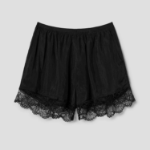 GANNI Viscose Habotai Elasticated Shorts – Black