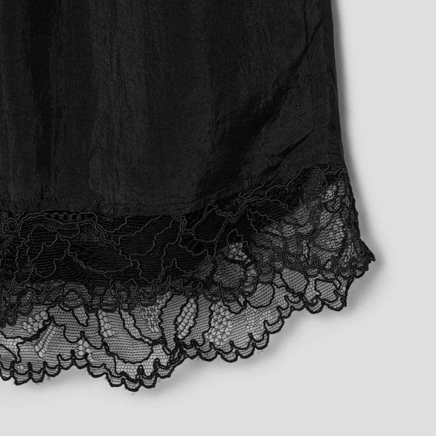 GANNI Viscose Habotai Elasticated Shorts – Black