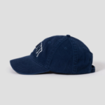 GANNI Washed Cotton Canvas Cap Emb – Navy