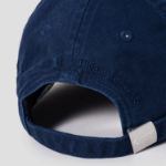GANNI Washed Cotton Canvas Cap Emb – Navy