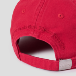 GANNI Washed Cotton Canvas Cap Emb – Red