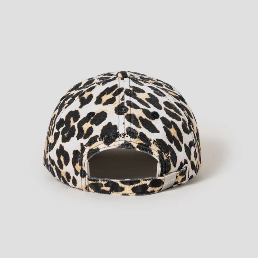 GANNI Washed Cotton Canvas Cap Emb – Brown