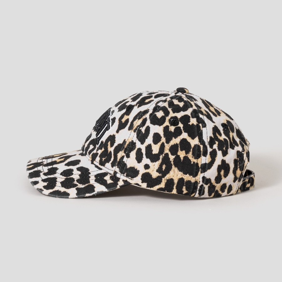 GANNI Washed Cotton Canvas Cap Emb – Brown