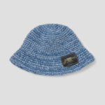 GANNI Denim Handknit Bucket Hat – Sky Blu