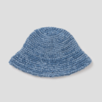 GANNI Denim Handknit Bucket Hat – Sky Blu