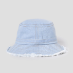 GANNI Bucket Hat Denim – Faded Denim