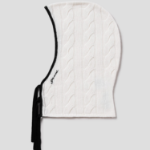 GANNI Cashmere Mix Knit Tie String Balaclava - Ivory