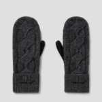 GANNI Cashmere Mix Knit Mittens - Ash