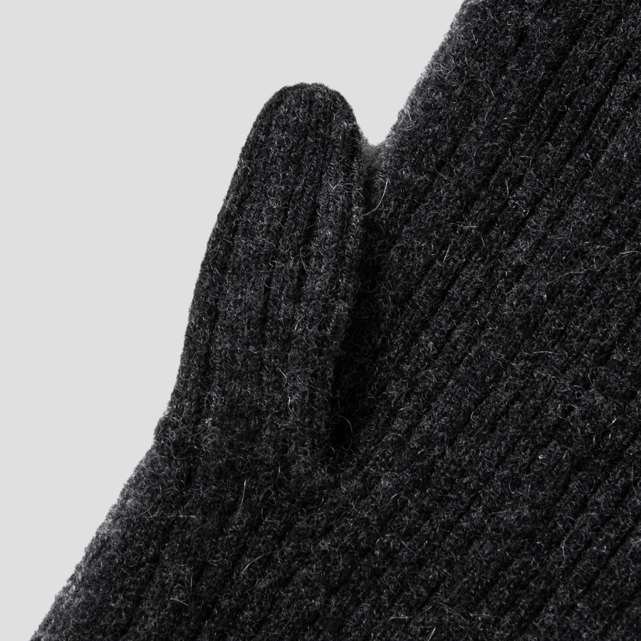 GANNI Cashmere Mix Knit Mittens - Ash