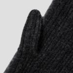 GANNI Cashmere Mix Knit Mittens - Ash