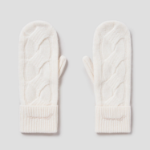 GANNI Cashmere Mix Knit Mittens - Ivory
