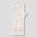 GANNI Cashmere Mix Knit Mittens - Ivory