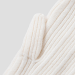 GANNI Cashmere Mix Knit Mittens - Ivory