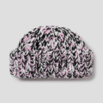 GANNI Graphic Wool Handknit Beanie - Light Pink
