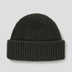 GANNI Structured Rib Beanie - Khaki