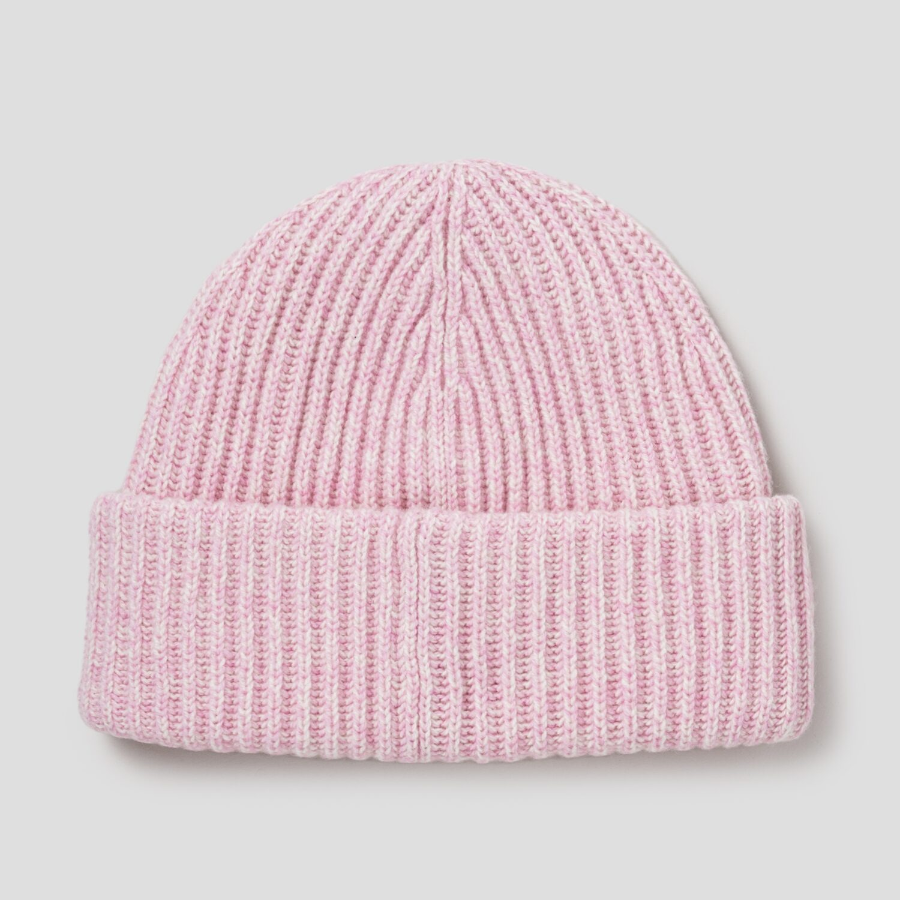 GANNI Structured Rib Beanie - Light Pink