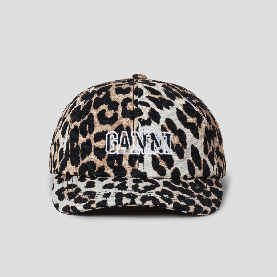 GANNI Cap Hat Print - Leopard