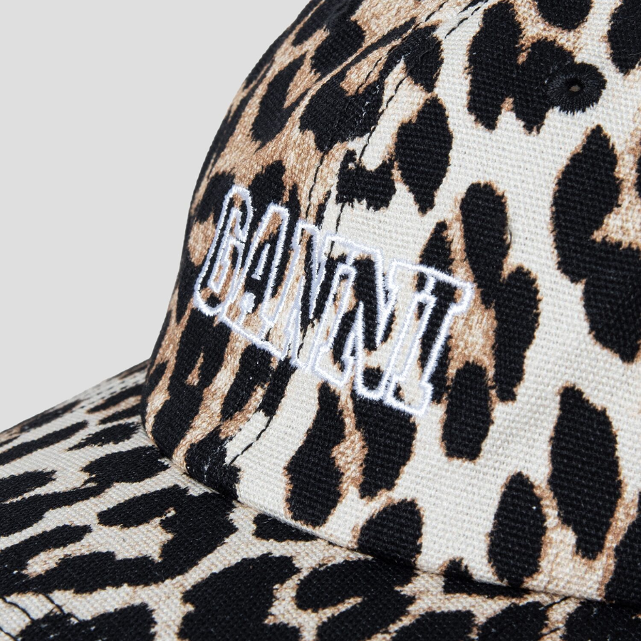 GANNI Cap Hat Print - Leopard