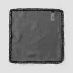 GANNI Silk Organza Frill Scarf - Black