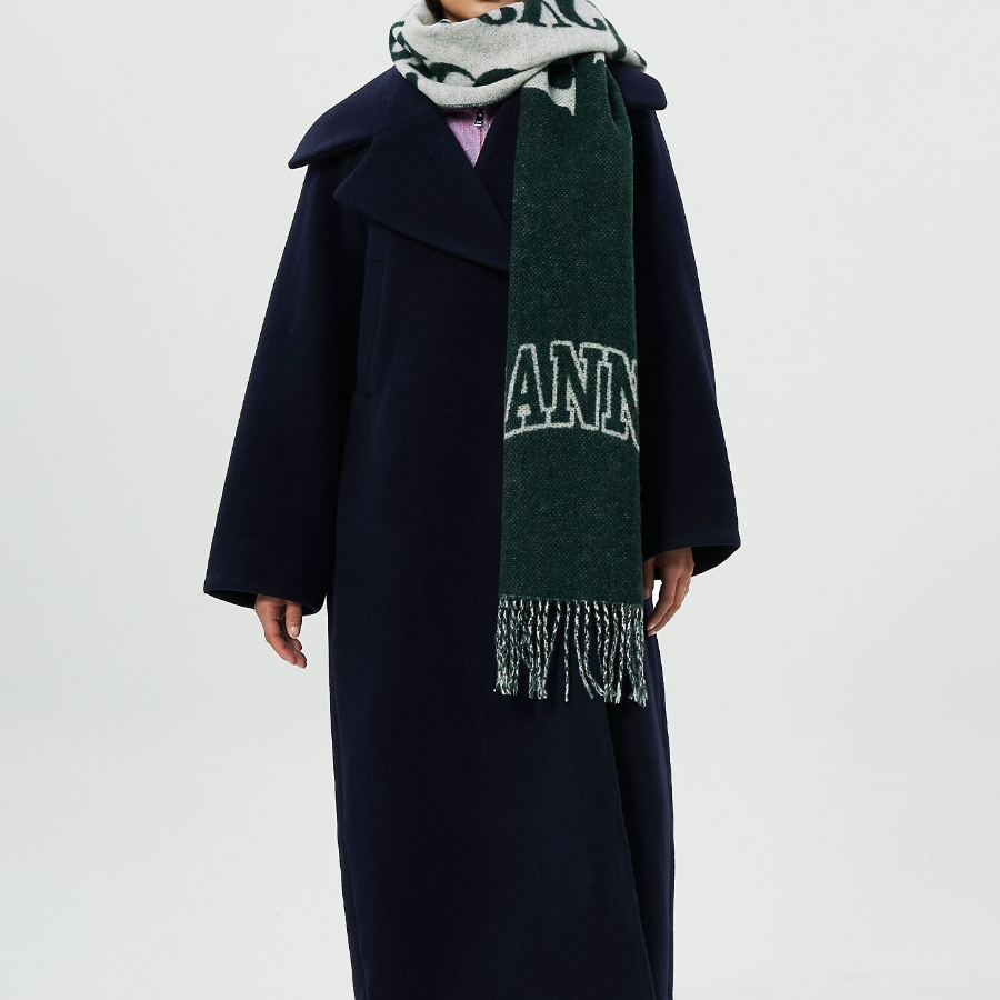 GANNI Narrow Scarf Please – Forest Night