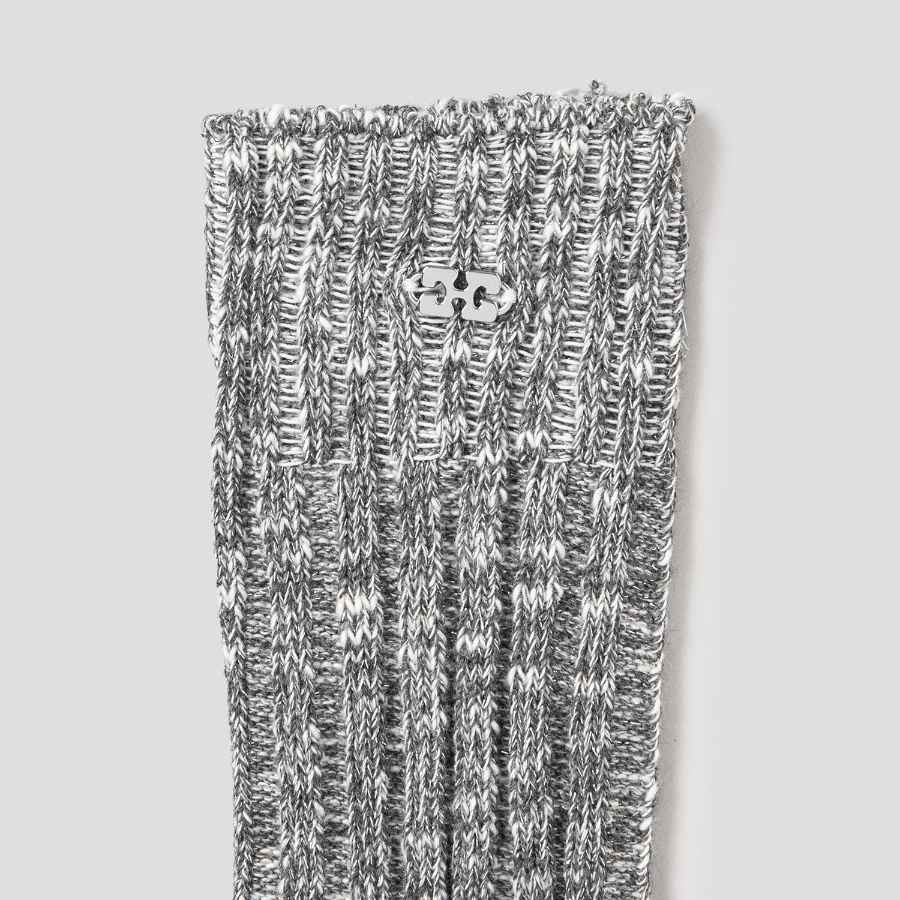 GANNI Chunky Cotton Socks – Grey
